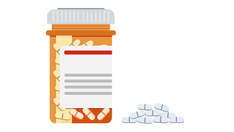 A bottle of medicine