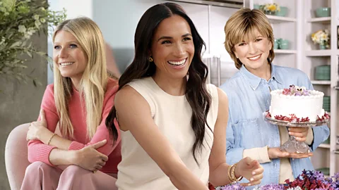 Alamy/ Getty Images/ Netflix A composite of Gwenyth Paltrow, Meghan Markle and Martha Stewart (Credit: Alamy/ Getty Images/ Netflix)