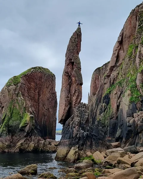 - Iain Miller World-class climbers visit the island to brave the vertiginous sea stacks that rise out of the Atlantic Ocean (Credit: Iain Miller)