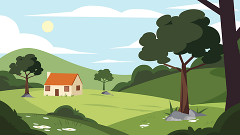 An illustration of a summer scence