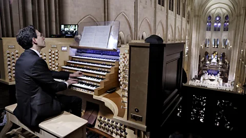 Getty Images The organ pipes were thoroughly cleaned during the restoration process, which may contribute to any differences in the way Notre-Dame cathedral now sounds (Credit: Getty Images)