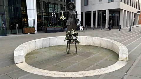 Shanna McGoldrick The bronze statue of Emmeline Pankhurst is one of only four statues of named women in Manchester (Credit: Shanna McGoldrick)