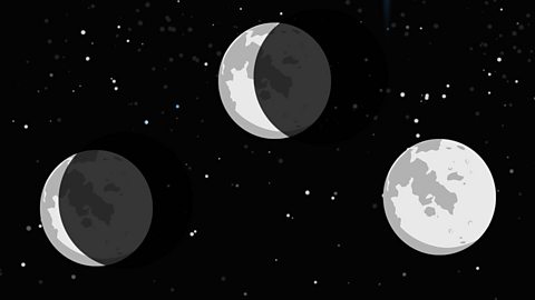 An illustration of the phases of the moon.