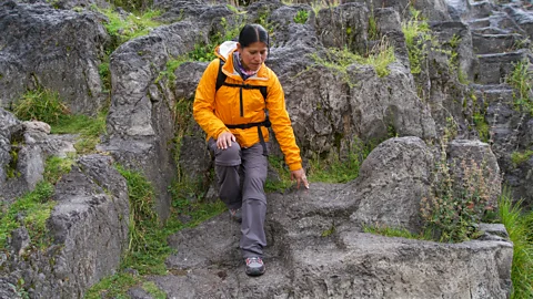 Heather Jasper Guide Liz Montesinos Pumayalle notes there are other treks besides the Inca Trail leading to Machu Picchu that don't rely on porters (Credit: Heather Jasper)