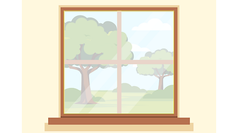 A window with frosted glass