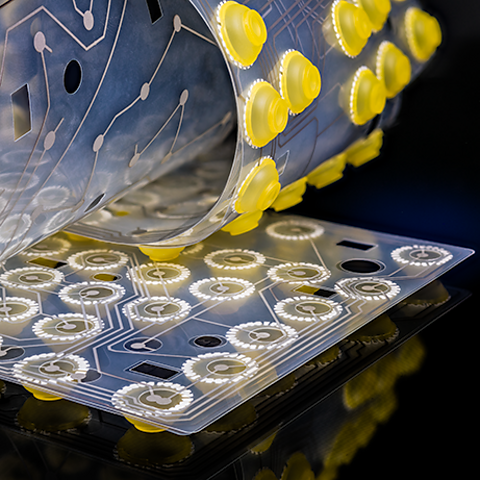 Membrane switches are often found inside computer keyboards