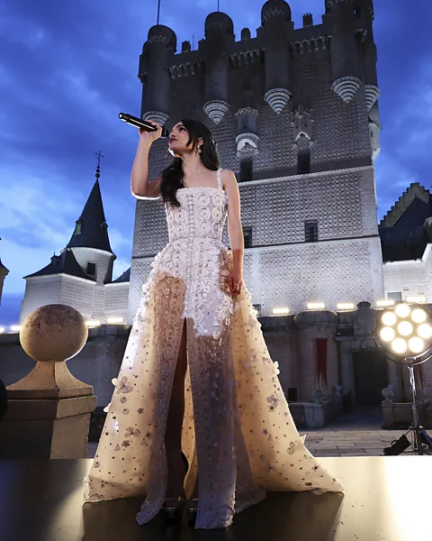 Getty Images The non-traditional Snow White European premiere took place in Spain and featured Zegler singing in front of the castle which inspired the 1937 film (Credit: Getty Images)