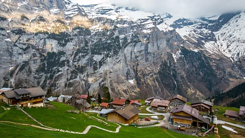 Alamy Mürren is located in a stunning setting nestled in the Swiss Alps (Credit: Alamy)