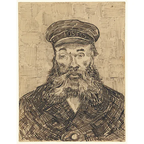 Courtesy Museum of Fine Arts, Boston A pen, ink and chalk portrait of Roulin, 1888, is among the exhibits in the show Van Gogh: The Roulin Family Portraits (Credit: Courtesy Museum of Fine Arts, Boston)