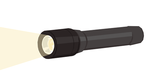 A torch that is on