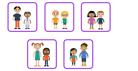 10 children have been arranged into 5 groups of 2.