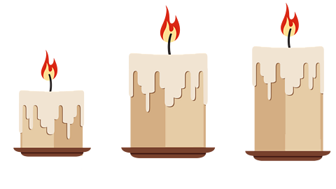 A burning candle