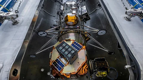 SpaceX Odin, AstroForge's second mission, Odin, aboard a SpaceX Falcon 9 rocket alongside Intuitive Ma-chines' IM-2 ahead of their launch (Credit: SpaceX)