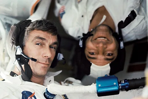 Nasa The crew handed the camera to each other, each taking photographs throughout the journey to the Moon (Credit: Nasa)