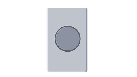 An illustration of a white doorbell