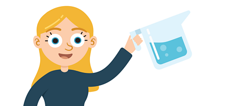 Girl holding a container