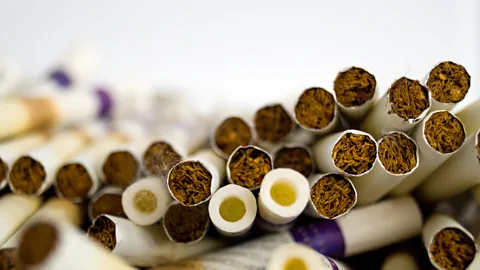 Getty Images The industry claims that heated tobacco products emit fewer of the harmful compounds found in cigarette smoke (Credit: Getty Images)