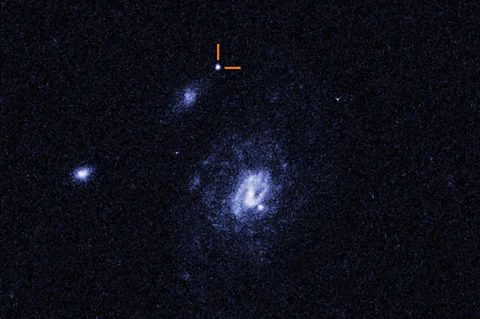 Nasa The Hubble Space Telescope detected the brief flash of a LFBot in 2023 that has been nicknamed "the Finch" due to its designation AT2023fhn (Credit: Nasa)