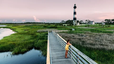 Getty Images Visitors to the Outer Banks in North Carolina can enjoy activities like kayaking and birdwatching (Credit: Getty Images)