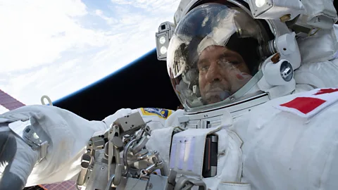 Nasa Flight Engineer David Saint-Jacques of the Canadian Space Agency participates in a six-and-a-half hour spacewalk (Credit: Nasa)