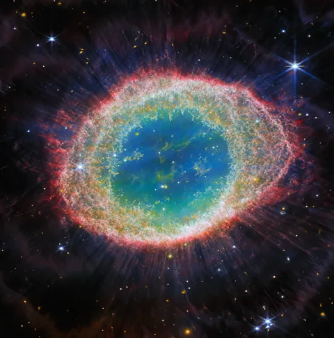ESA/Webb, NASA, CSA, M. Barlow, N. Cox, R. Wesson The Ring Nebula, a dying star, throws off its outer layers as it runs out of fuel (Credit: ESA/Webb, NASA, CSA, M. Barlow (UCL), N. Cox (ACRI-ST), R. Wesson (Cardiff University))