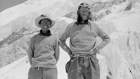 Getty Images Edmund Hillary and Tenzing Norgay standing on the mountainside of Everest (Credit: Getty Images)