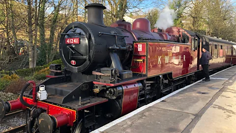 Tom Chesshyre The Keighley and Worth Railway allows visitors to travel on a replica steam train (Credit: Tom Chesshyre)