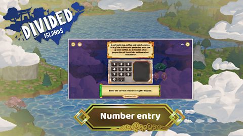 Equivalent fractions, decimals and percentages - Number entry