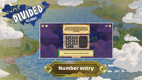 Ratio sharing given the difference - Number entry