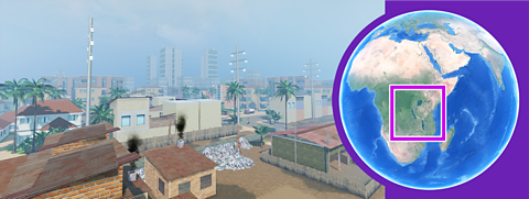 Image of a city in Central Africa