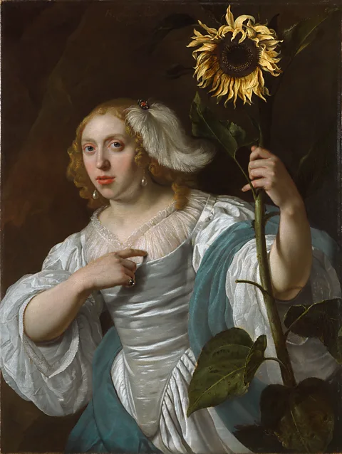 Courtesy of the Leiden Collection In Maria van Oosterwyck's Flowers in an Ornamental Vase, the bloom almost certainly signifies the woman's marriage (Credit: Courtesy of the Leiden Collection)