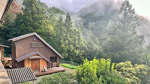 Hare to Ke The inn's popular sauna offers guests a view of the mountains and forest (Credit: Hare to Ke)