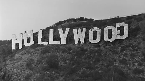 Getty Images By the mid-1970s, through a combination of neglect, weather damage and vandalism, the now 50-year-old sign was falling apart (Credit: Getty Images)
