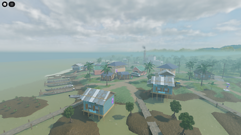 Image of town dealing with the effects of climate change.