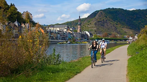 Alamy Beginner-friendly bike paths line the Moselle's 545km winding path between nations (Credit: Alamy)