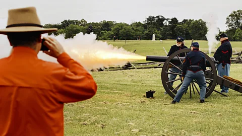 Jason Andrew A spectator watches a cannon demonstration at Manassas National Battlefield Park (Credit: Jason Andrew)