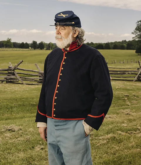Jason Andrew Living historians use period-correct uniforms to commemorate the lessons of the US Civil War. Some of them say AI construction threatens to erase history (Credit: Jason Andrew)