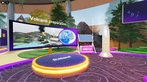 An image of the volcano preparation section of the hub area.
