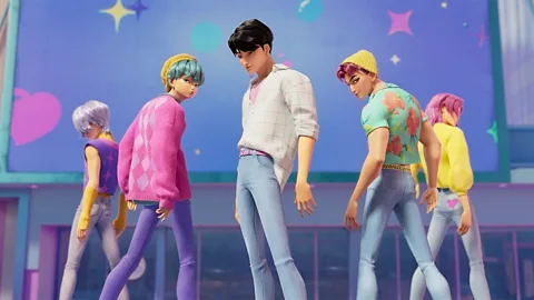Netflix Huntr/x's villainous counterparts are boyband Saja Boys (Credit: Netflix)