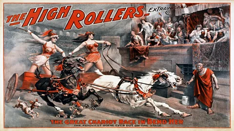 Getty Images A poster for a US burlesque show in 1900; it became popular there from the 1860s onwards (Credit: Getty Images)