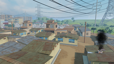 Image of a town dealing with environmental issues.