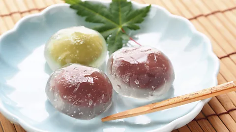 Getty Images Mizu manju are delicate, translucent jewel-like sweets (Credit: Getty Images)