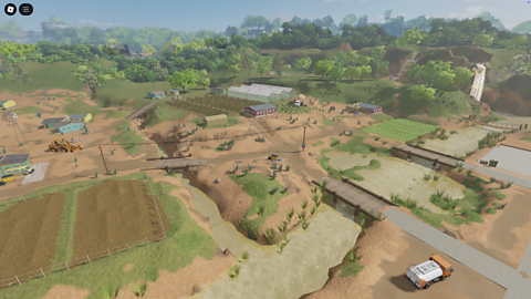 A scene showing farmland.