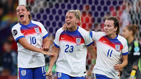 England players celebrating.
