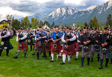 Annual Scottish Highland Games Heritage Celebration in Canmore, Alberta, Canada.