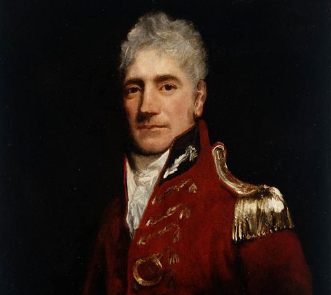A portrait of Lachlan Macquarie, Governor of New South Wales.