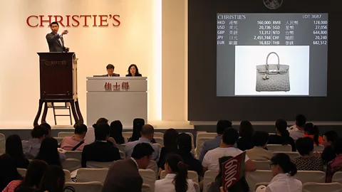Getty Images Christie's, Hong Kong, is among the auction houses that has held sales of handbags and other accessories (Credit: Getty Images)