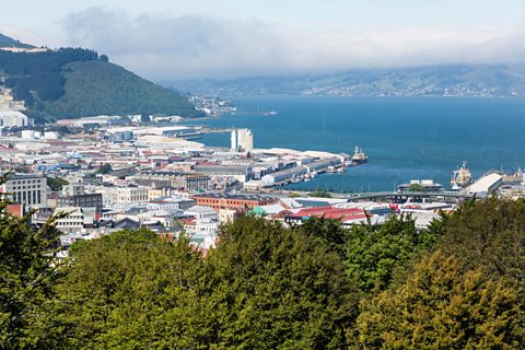 A view of Dunedin, New Zealand.
