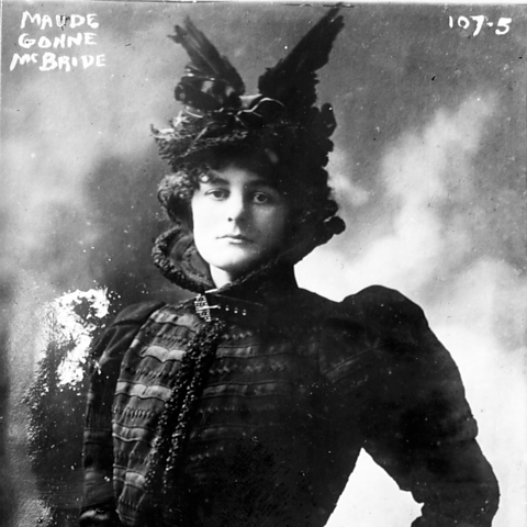 Maude Gonne McBride, three-quarters standing black and white photograph