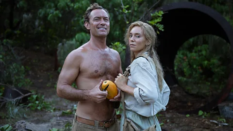 Vertical Eden features an all-star cast including Jude Law and Vanessa Kirby as the first settlers Friedrich Ritter and Dore Strauch (Credit: Vertical)